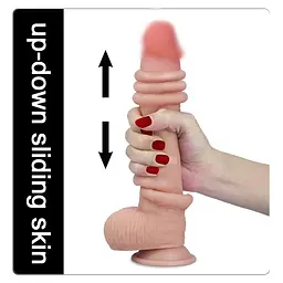 Фалоімітатор Sliding-Skin Dual Layer Dong 9 '' Love Toy 66-LV317003 91248 - мініатюра 2