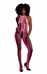 Бодістокінг Ouch! Bodystocking With Halterneck Pink, XS/XL