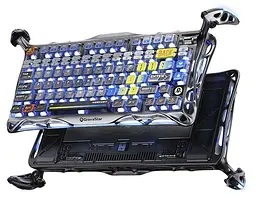 Клавіатура GravaStar Mercury K1 Pro 80keys Kailh Speedy Mint BT/WL/USB RGB Interstellar Silver (GSK1PRO_S_CGRY) - мініатюра 3