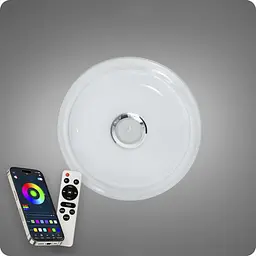 Люстра світлодіодна 517 Dlight RGB з пультом і колонкою 80Вт Білий (02165) - мініатюра 10