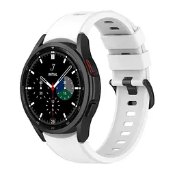 Браслет RiccoOne для Samsung Galaxy Watch 6 Classic 43mm 6 Classic 47mm - білий ширина кріплення 20мм силікон Watchbands (W28-9WB46221246) - мініатюра 2