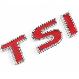 Емблема напис TSI 80x26 мм скотч 3М Червона з Хромом (1K9853675C)