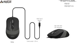 Мишка A4-Tech Fstyler FM10T Grey - мініатюра 4