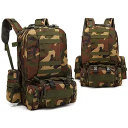 Тактичний похідний рюкзак Solve на 56 л D3-GGL-403 Woodland