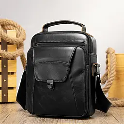 Чоловіча шкіряна сумка Vintage 23,5х18,5х6 см sum0012343 - мініатюра 3