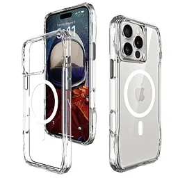 Чохол TPU Space Octagon with MagSafe для Apple iPhone 16 Pro (6.3) Clear - мініатюра 4