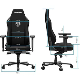 Крісло для геймерів Anda Seat Phantom 3 Size XL Fabric Dark Gray (AD18XL-52-GB-F-G01) - мініатюра 8