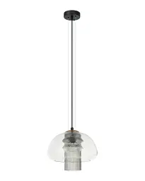 Підвісний світильник, люстра Italux PND-61001C-BK Feder E27 1x40W IP20 прозорий