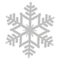 Сніжинка з блискітками 19 см