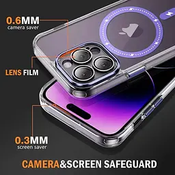 Чохол TPU+PC Colorful with MagSafe для Apple iPhone 13 Pro Max (6.7) Purple - мініатюра 6