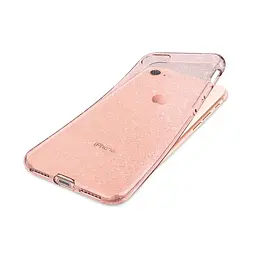 Чохол прозорий силіконовий Spigen Liquid Crystal для iPhone 7/8/SE 2/3 2020/2022 (4.7") Rose Quartz Glitter 042CS21419 - мініатюра 5