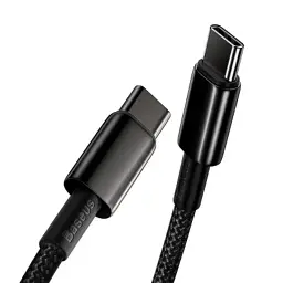 Дата кабель USB-C to USB-C 1.0m 100W black Baseus (CATWJ-01) - мініатюра 4