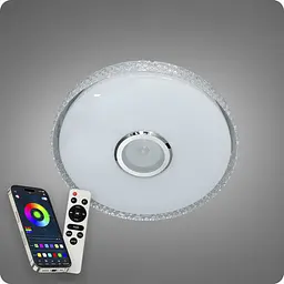 Люстра світлодіодна 517 Dlight RGB з пультом і колонкою 70Вт Білий (02155) - мініатюра 8