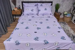 Комплект постільної білизни Moon&Star Бязь Gold Люкс Hello Kitty сімейний 143х210х2 наволочки 2х70х70 - мініатюра 2