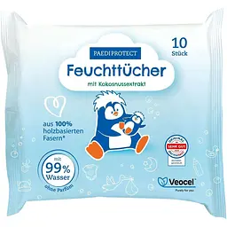 Серветки Paediprotect вологі дитячі для чутливої шкіри №10