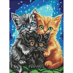 Алмазная мозаика "Пушистое трио" art_selena_ua Ideyka AMO20417, 30х40 см