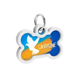 Адресник для собак і котів Waudog Smart ID з QR паспортом, Прапор, L, 40х28 мм - мініатюра 4