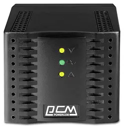 Стабилизатор напряжения Powercom TCA-3000 Black, 3000VA, 1500W, входное напряжение 220V+/-20%, 1 розетка (Schuk 1500 Вт (TCA-3K0A-6GG-2261) - миниатюра 2