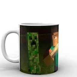 Кухоль GeekLand Minecraft Майнкрафт ліхтарик MС.02.038 330 мл синій - мініатюра 3