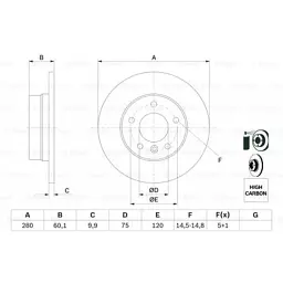 Тормозной диск Bosch 0 986 478 561 - миниатюра 5