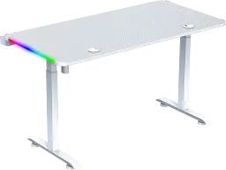 Геймерський комп'ютерний стіл GT Racer T-1231 (120x60x73-117) White - мініатюра 2