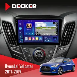 Штатна магнітола Hyundai Veloster 2011-2019 Decker D9-005 4x64, DSP, 360, 4G, 2k Decker (НФ-00008207)