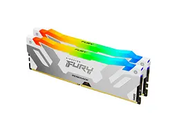 Модуль пам'яті Kingston FURY 32 GB (2x16GB) DDR5 7600 MHz Renegade Silver/White RGB (KF576C38RWAK2-32)