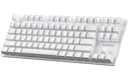 Механічна ігрова клавіатура GamePro MK-124-W USB Hot-Swap Outemu Red Switch White - мініатюра 3