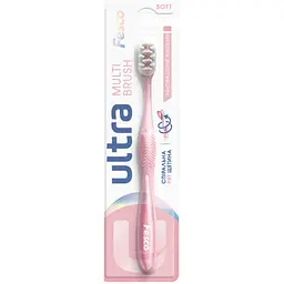 Зубна щітка Fesco Ultra Multi Brush Soft Рожева (4820204702090) - мініатюра 1