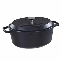 Каструля з кришкою Barazzoni Ghisa 80301702985 29 см 4.25 л чорна