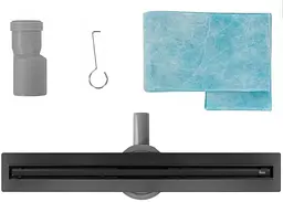 Душовий канал Rea Neox Slim Pro 50 см black REA-G2744 - мініатюра 5