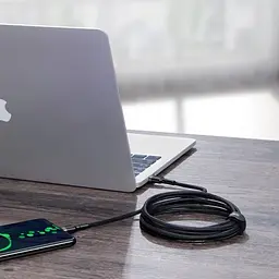 Кабель Baseus Cafule Metal USB-C to USB-C 100W 2m Gray/Black (CATKLF-ALG1) [75256] - мініатюра 9