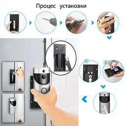 Домофон із системою відеоспостереження Wi-Fi 720p відеодомофон із бездротовим дзвінком iOS та Android Smart Doorbell B30 - мініатюра 2