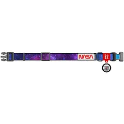 Нашийник для собак Waudog Nylon NASA21, з QR паспортом, пластиковый фастекс, XL, 35-58х2,5 см - мініатюра 2