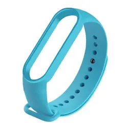 Ремінець до фітнес браслета BeCover Silicone для Xiaomi Mi Smart Band 5/6/7 Light Blue (707653) - миниатюра 2