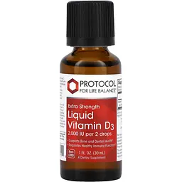 Вітамін D3 Protocol for Life Balance Liquid Vitamin D3 підвищена сила 2000 МО 30 мл