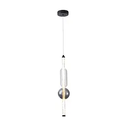 Светильник підвісний LED Levistella 788P39317 BK+CL+AM, 7W, 4000K, чорний метал + скло, вінтажний стиль для вітальні - мініатюра 2