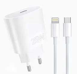Мережевий зарядний пристрій з кабелем WUW-T86L PD 25W fast charger + USB C to lighting set