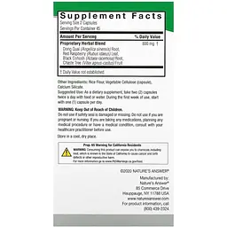 Жіночий трав'яний комплекс Nature's Answer Female Complex Herbal Combination 800 мг 90 вегетаріанських капсул - мініатюра 3