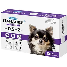 Таблетки для тварин Superium Панацея протипаразитарна для собак вагою 0.5-2 кг (9145)