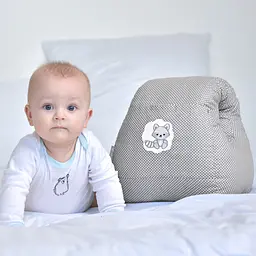 Подушка для годування Papaella Mini Горошок, 28х30 см, сірий (8-31999) - мініатюра 7