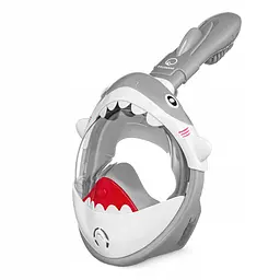 Маска для снорклінгу TSUNAMI Shark повнолицьова, дитяча Grey (P-5905973405447) - мініатюра 7