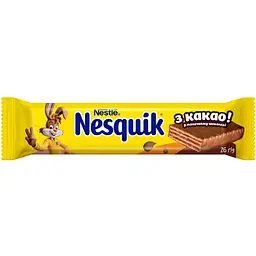 Вафлі Nesquik з какао у молочному шоколаді 26 г