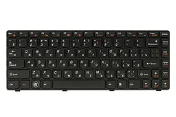 Клавіатура для ноутбука IBM/LENOVO IdeaPad G470 чорний, чорний фрейм