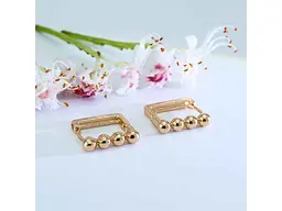 Сережки Xuping медичне золото 18К Ірис 16×4мм 3.6г 59436