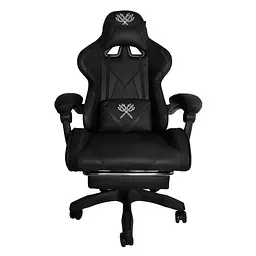 Крісло геймерське Dunmoon 24243 з підставкою для ніг Black - мініатюра 4