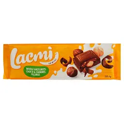Упаковка шоколаду Roshen Lacmi молочний з цілими лісовими горіхами 295 г х 12 шт