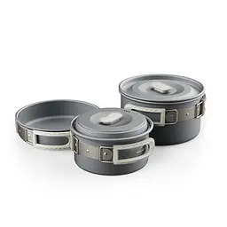Набір посуду (2 каструлі, сковорідка) Naturehike CNK2450CF010, алюміній