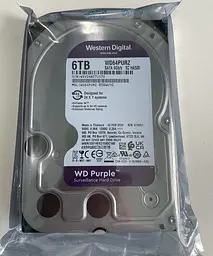 Накопичувач Western Digital HDD SATA 6.0TB Purple 5400rpm 256MB (64PURZ)