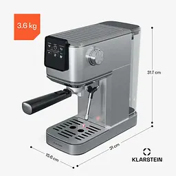 Кавоварка Klarstein SteelPresso Slim 1350 W 20 бар (10046328) - мініатюра 7
